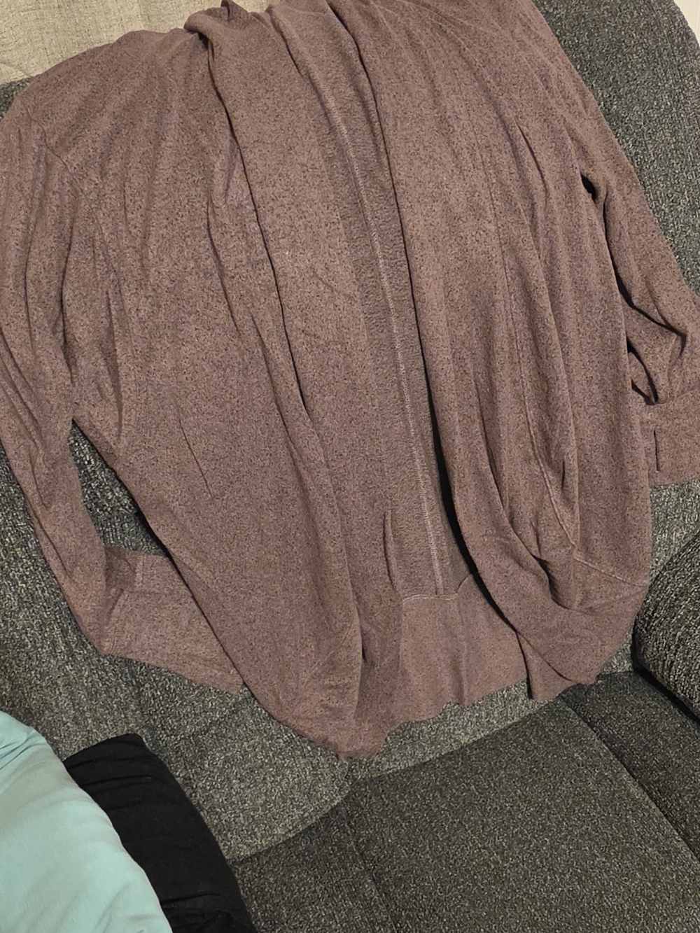 Maurices Dusty Mauve Open-Front Cardigan